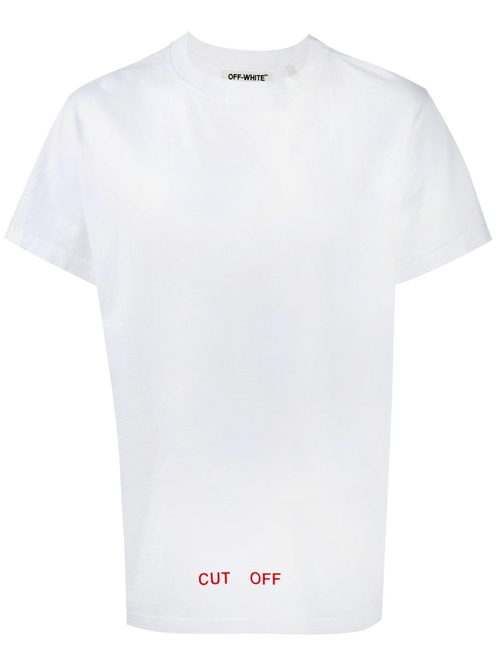 Off-White logo print T-shirt WHITE Men Clothing T-Shirts