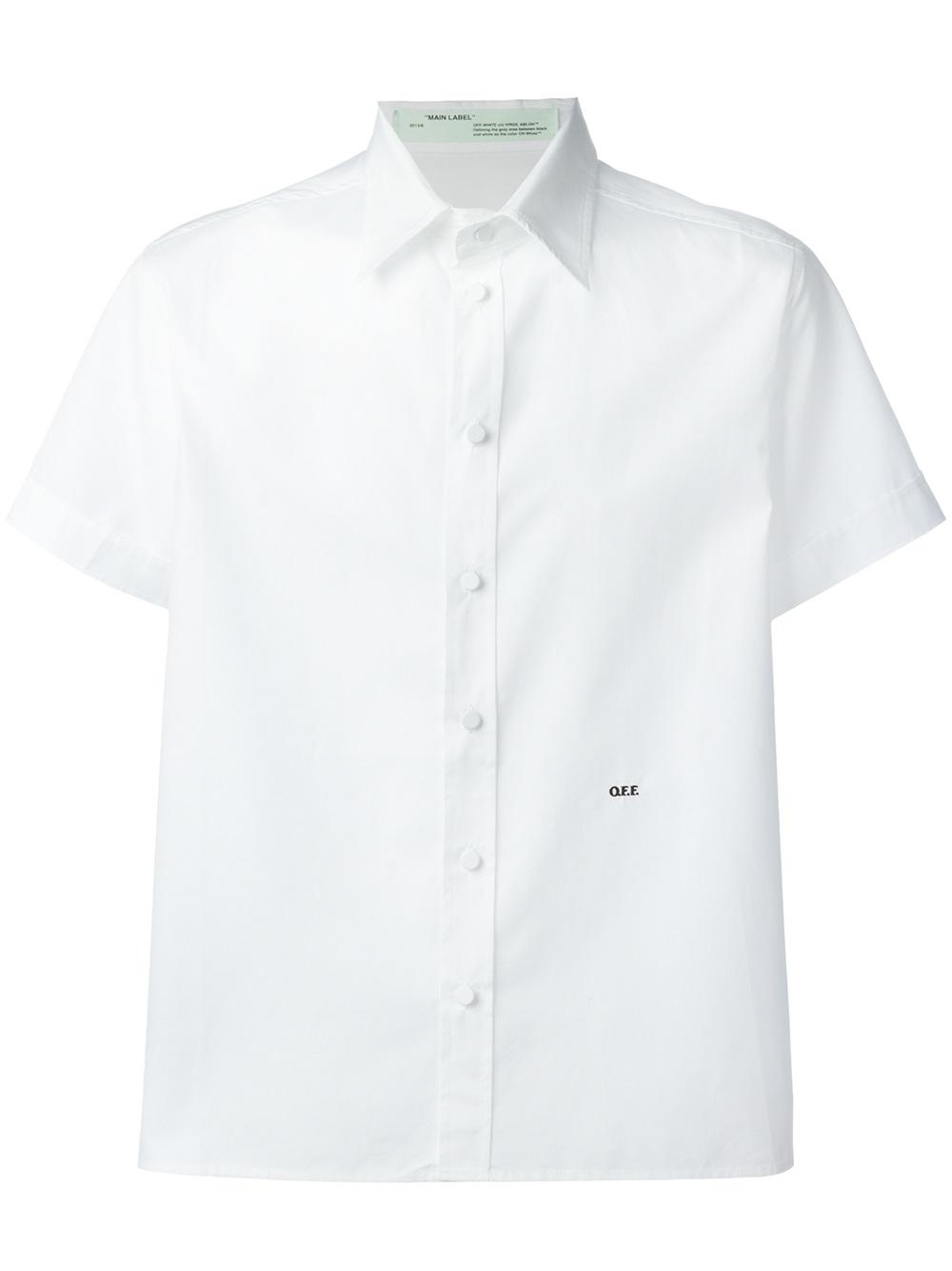 Off-White scorpion back print shirt WHITE MEDIUM GREY Men Clothing Shirts