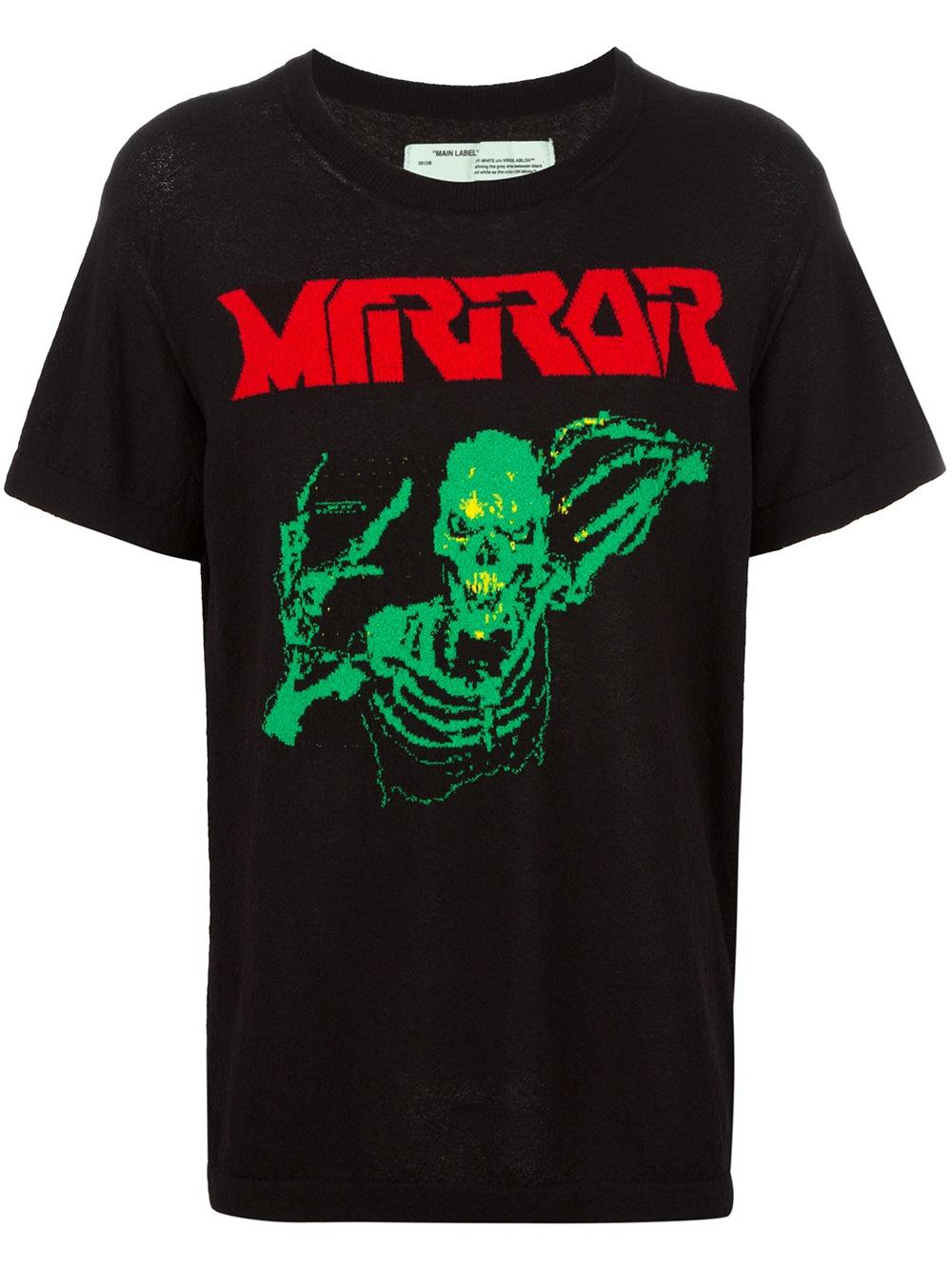 Off-White \'Mirror\' T-shirt black multicolor Men Clothing T-Shirts