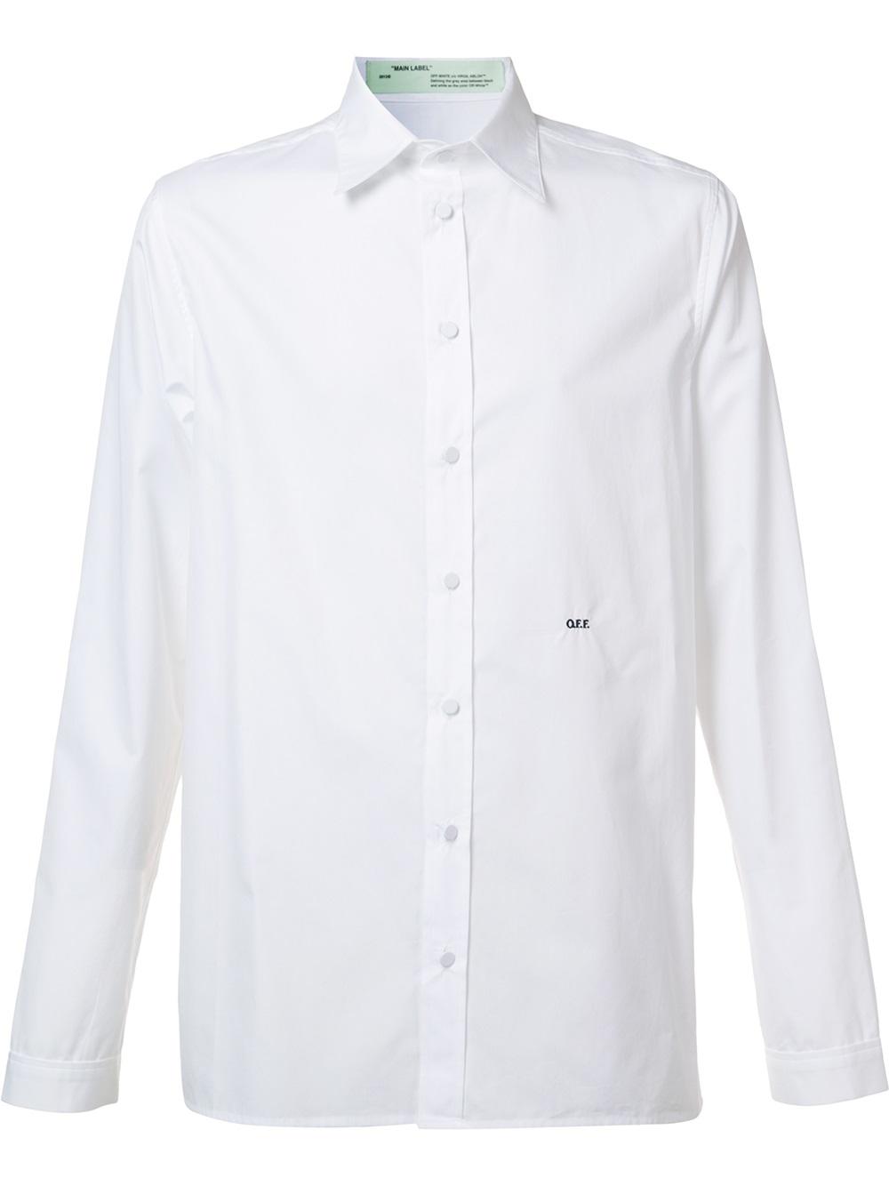 Off-White scorpion back print shirt WHITE/GREY Men Clothing Shirts