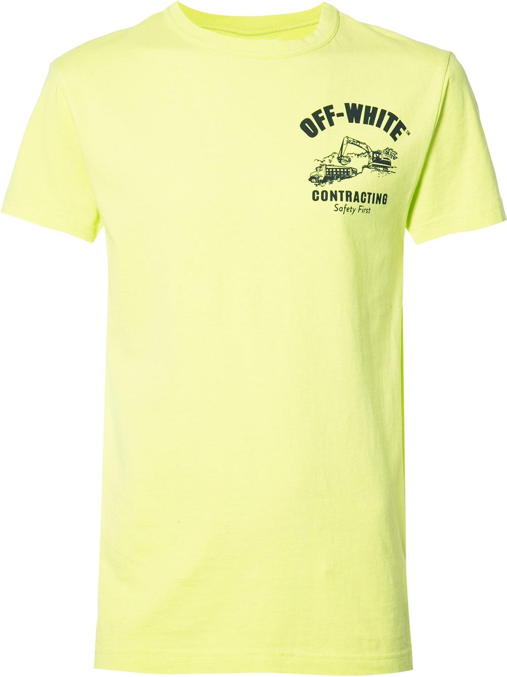 Off-White chest print T-shirt 4510 Men Clothing T-Shirts