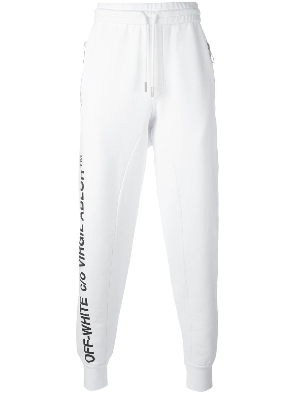 Off-White zip pocket track pants WHITE Men Clothing