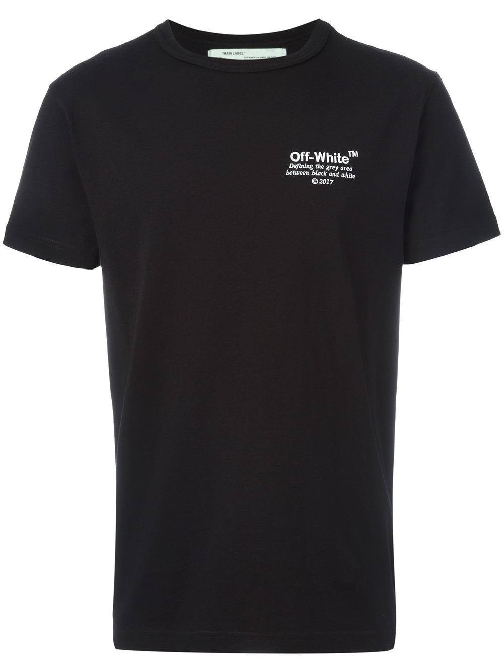 Off-White embroidered T-shirt BLACK Men Clothing T-Shirts