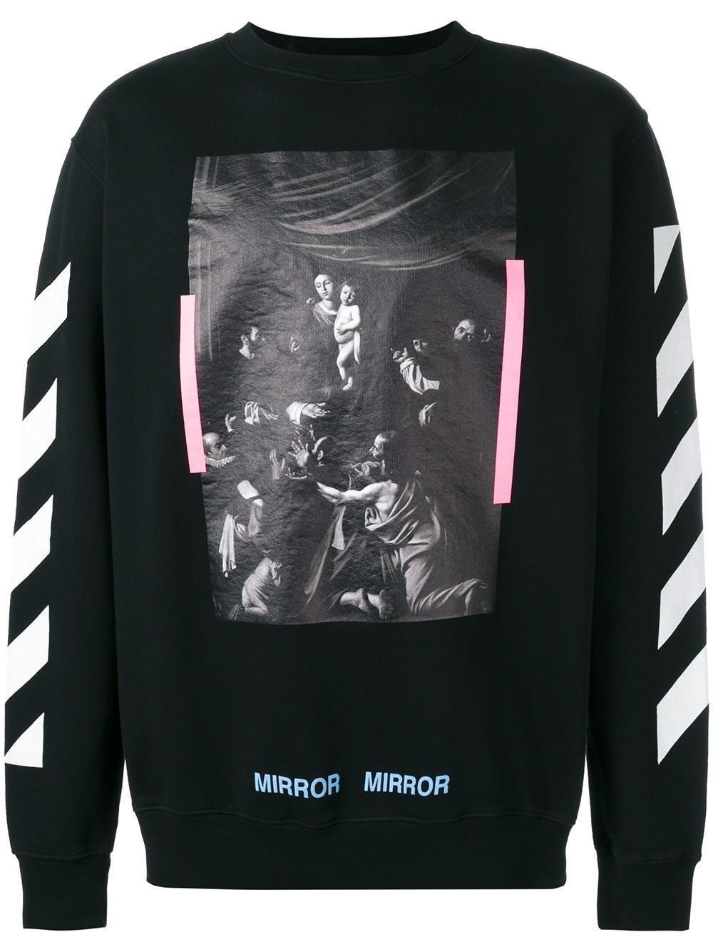 Off-White 'Caravaggio' sweatshirt 1088 BLACK Men Clothing Sweatshirts