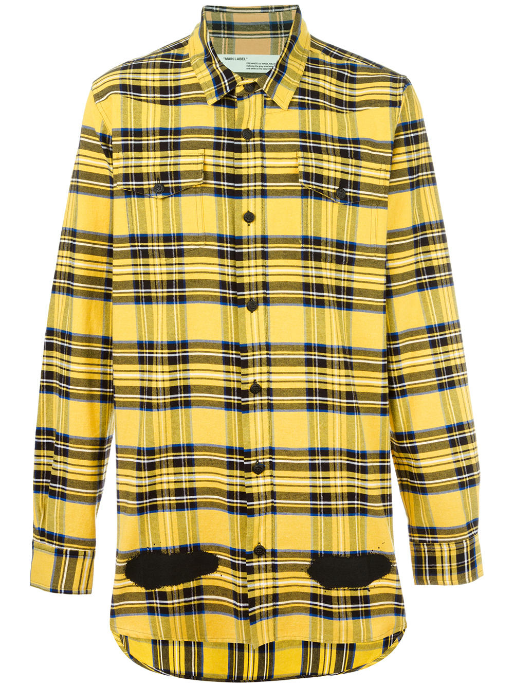 Off-White checked shirt professional online store YELLOW Men Clothing Shirts