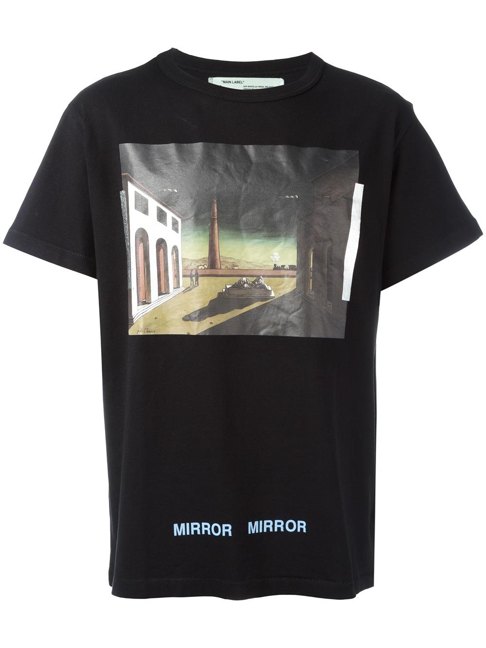 Off-White \'De Chirico\' T-shirt BLACK Men Clothing T-Shirts