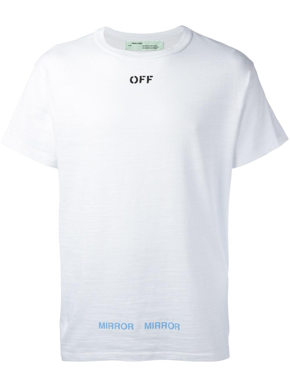 Off-White logo print T-shirt UK official online shop WHITE Men Clothing T-Shirts