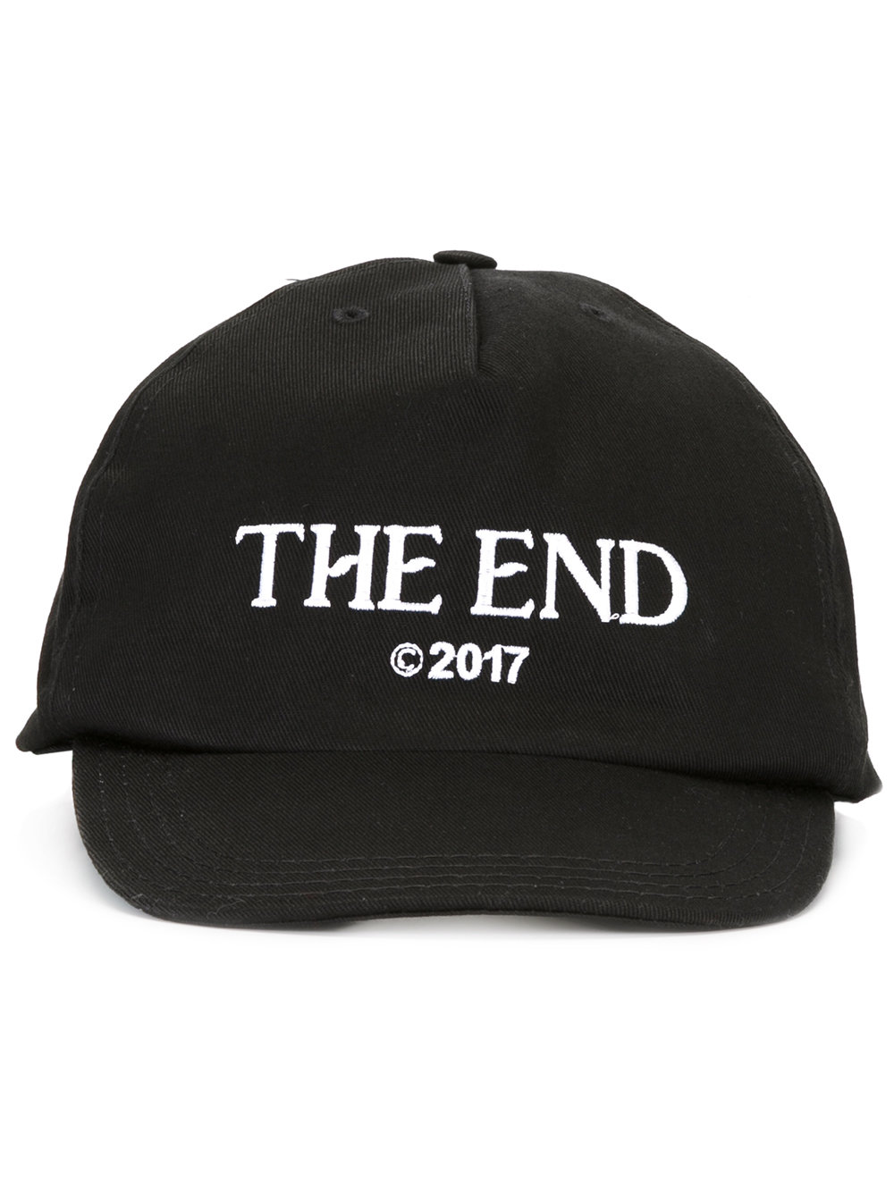 Off-White \'the end\' embroidery cap BLACK Men Accessories Hats