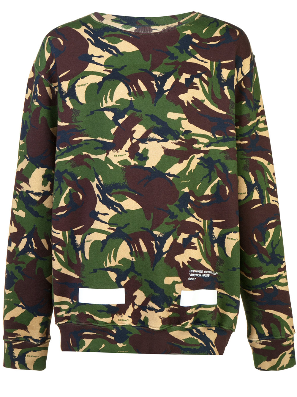 Off-White Auction House camouflage print sweatshirt CAMO Men Clothing Sweatshirts