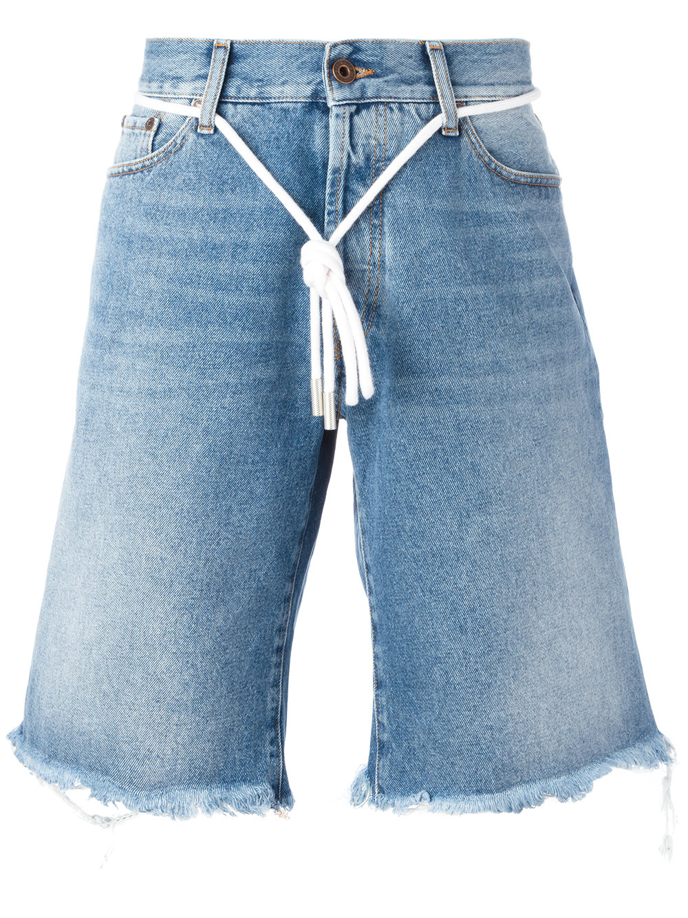 Off-White frayed denim shorts 7301-VINTAGE WASH Men Clothing