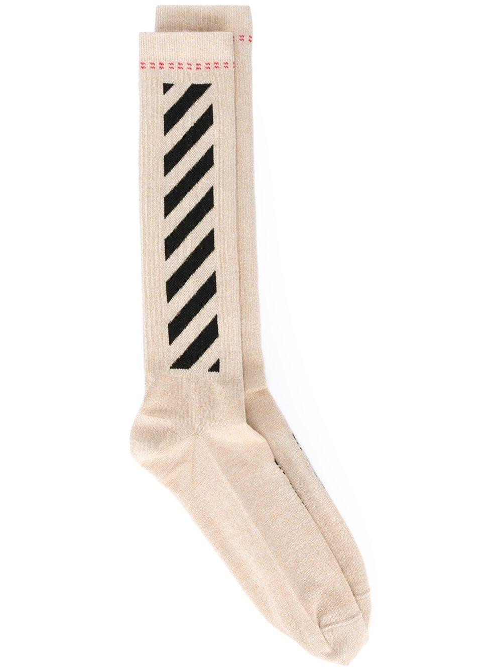 Off-White stripe detailing socks GOLD BLACK Women Clothing