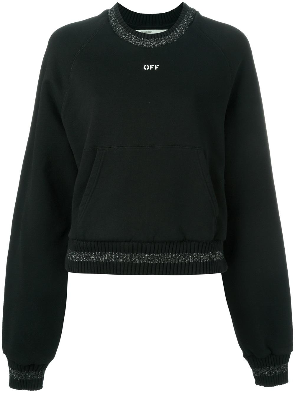 Off-White logo print sweatshirt Official UK Stockists 1001 BLACK Women Clothing Sweatshirts