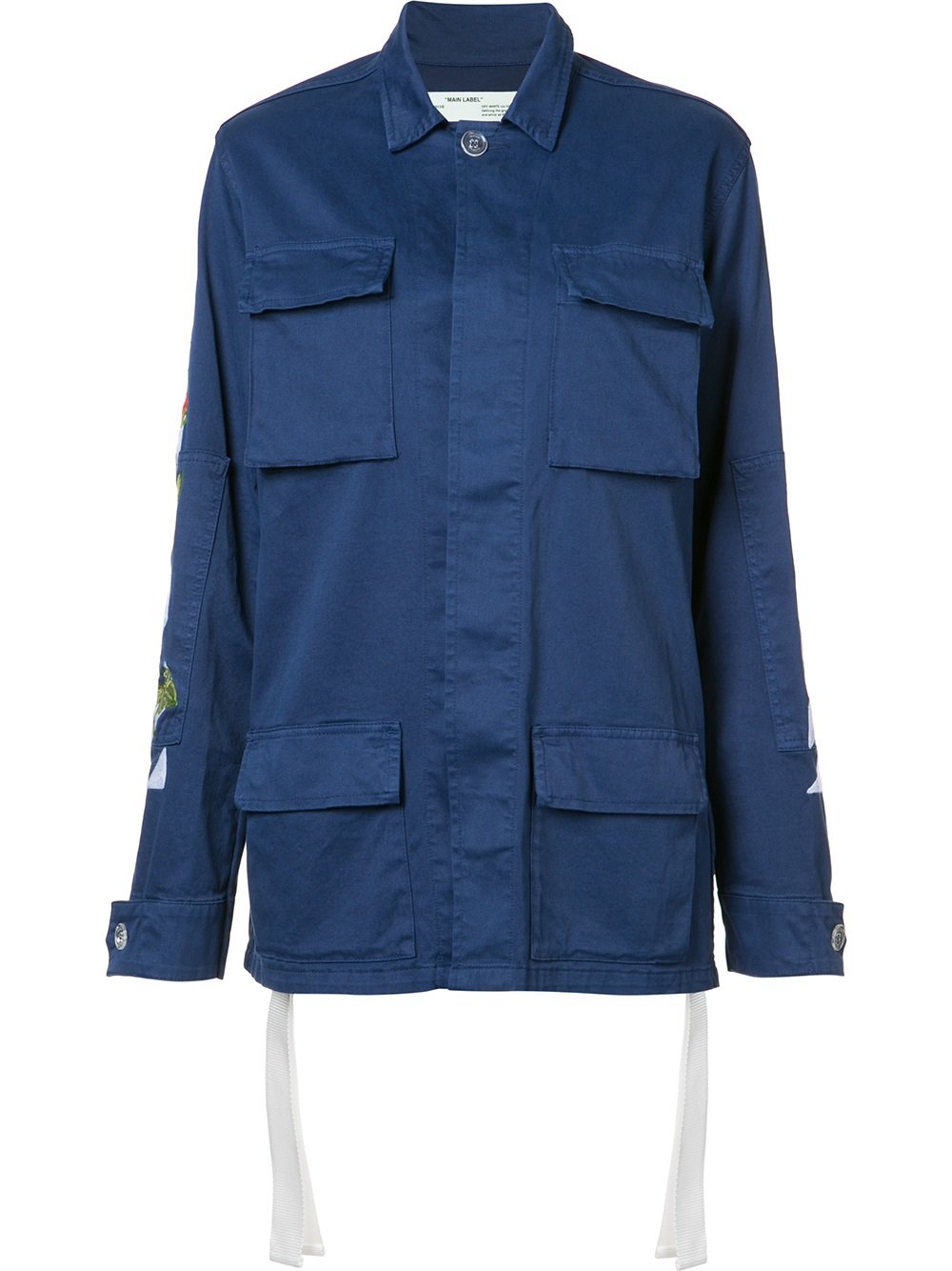 Off-White back print cargo jacket 3088 BLUE Women Clothing Military Jackets