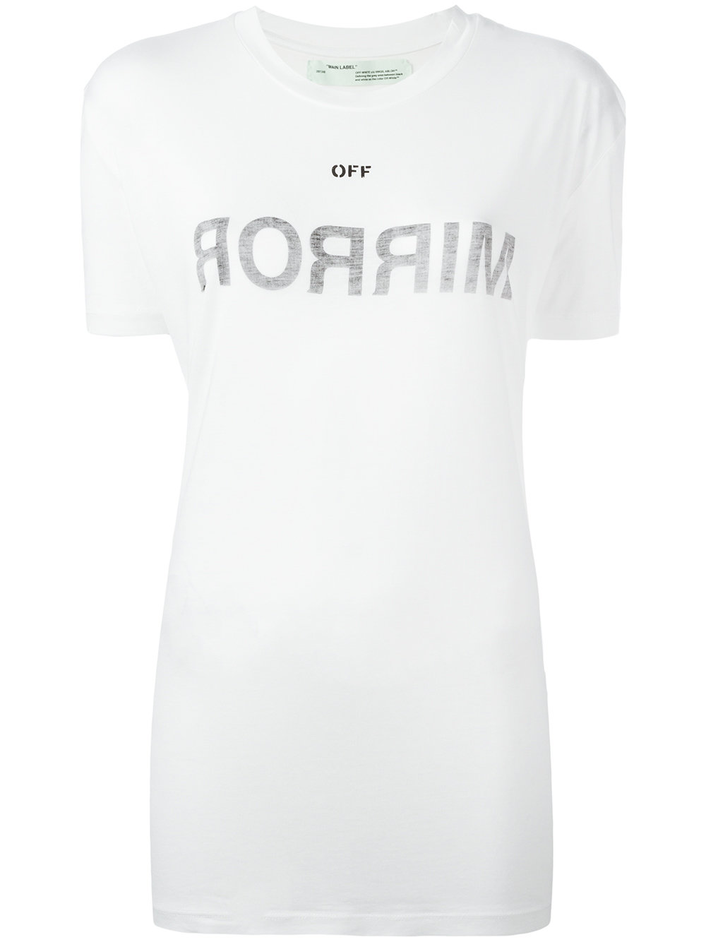 Off-White \'mirror\' print T-shirt WHITE BLACK Women Clothing T-shirts & Jerseys