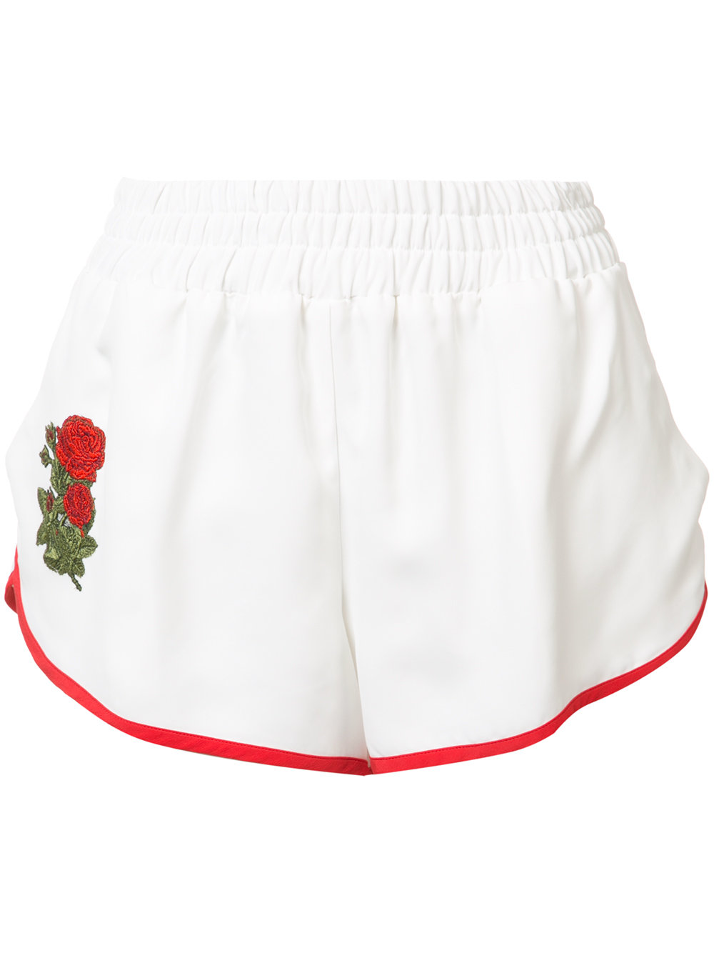 Off-White embroidered rose shorts 0188 WHITE Women Clothing Short