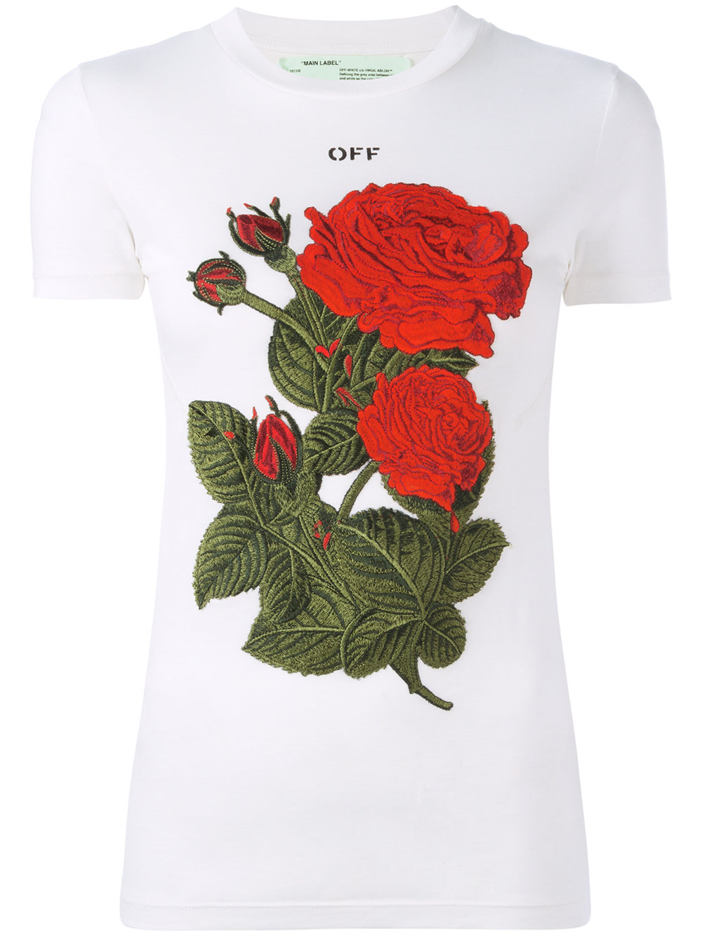 Off-White roses patch T-shirt reliable supplier BIANCO Women Clothing T-shirts & Jerseys