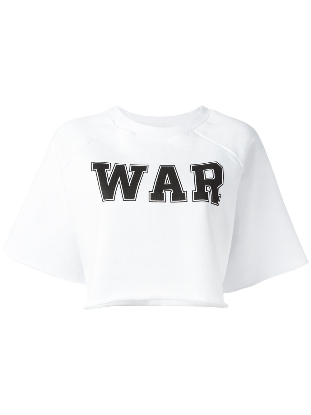 Off-White 'war' print cropped sweatshirt WHITE Women Clothing Sweatshirts