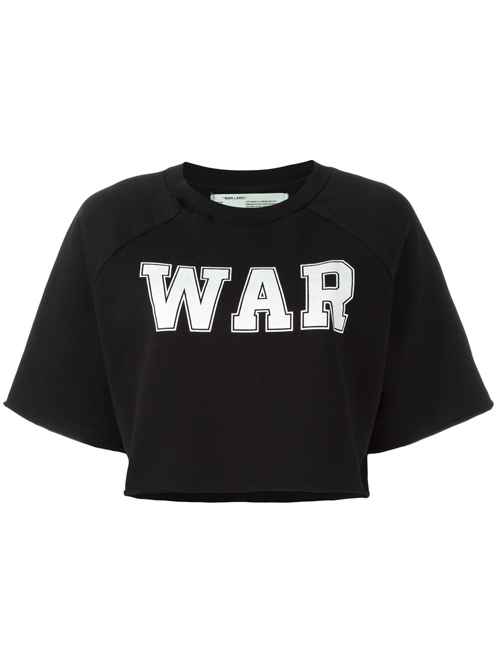 Off-White 'war' print cropped sweatshirt Shop BLACK Women Clothing Sweatshirts