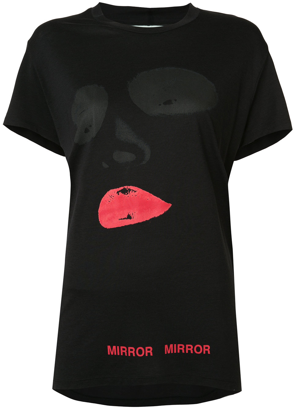 Off-White face print T-shirt 1088 BLACK/MULTI-COLOR Women Clothing T-shirts & Jerseys