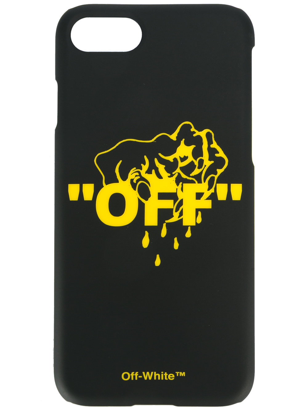 Off-White logo print iPhone 7 case popular stores 1060 BLACK YELLOW Women Lifestyle Phone Computer & Gadgets